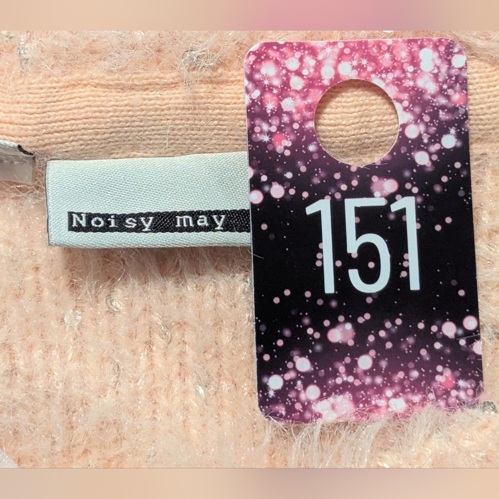 Noisy May Peach Sequins Sweater - Picture 6 of 8